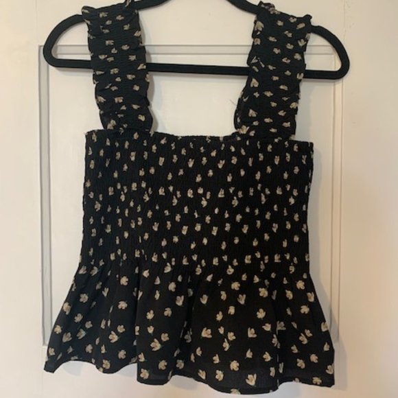 Isalis Peplum Smocked Ruffle Strap Top (Originally $63) - Picture 2 of 3